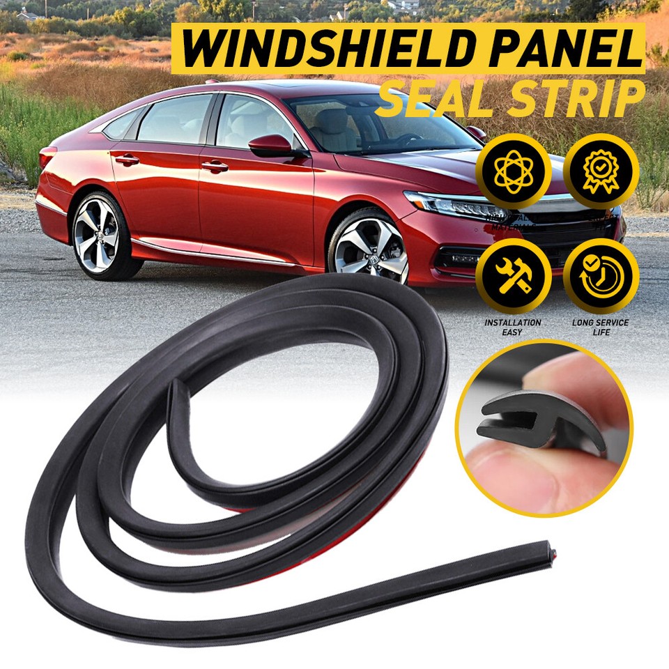 1.8m Rubber Car Seal Under Front Windshield Panel Sealed Trim Moulding ...