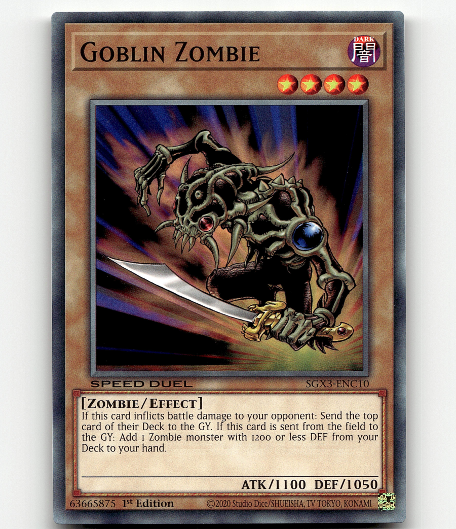 Yugioh Goblin Zombie Speed Duel GX: Duelists of Shadows | eBay