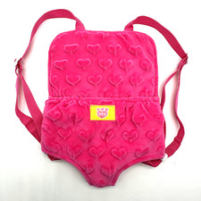 Build A Bear Pink Backpack Baby Carrier Adjustable Strap Heart Teddy Accessory