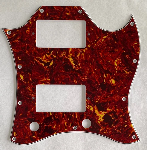 Guitar Pickguard For Gibson US SG Standard Full Face Style,4 Ply Red Tortoise