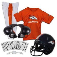 Denver Broncos Kids NFL 6pc Deluxe Football Uniform Set, Medium