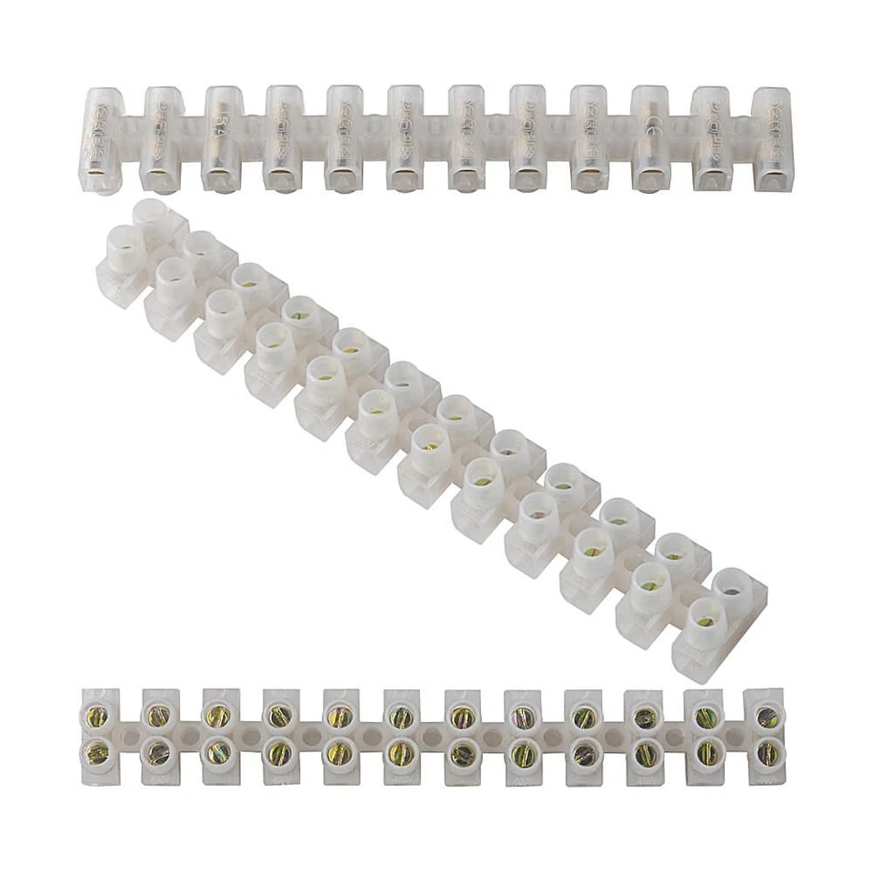 10pcs Dual Row Terminal Strip Screw Terminal Barrier Block 6A 12 Position - Image 4 of 4