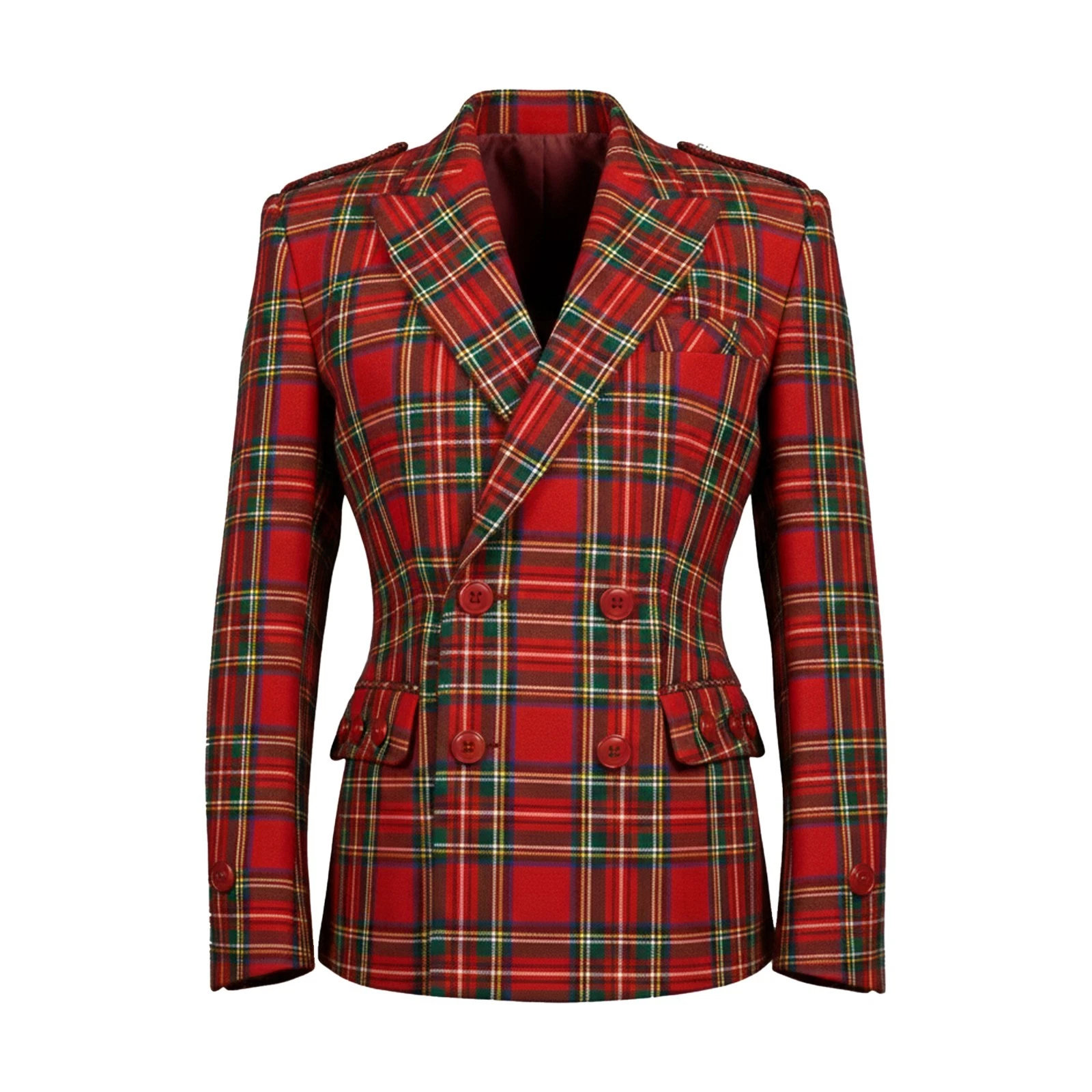 Premium Royal Stewart Tartan Jacket - Highland Blazer Scottish Kilt Jacket