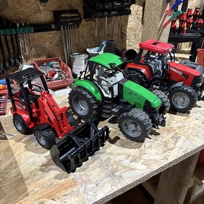 Bruder Set 1:16 Landwirtschaft Defekt Deutz Case Schäffer