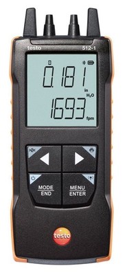 Testo 512-1 Digital Differential Pressure Measuring Instrument, 0 to 80