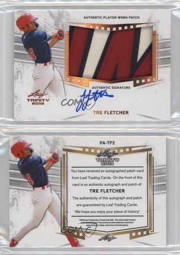 2019 Leaf Trinity Patch Auto Tre Fletcher #PA-TF2 Patch Auto r9d - Picture 3 of 3