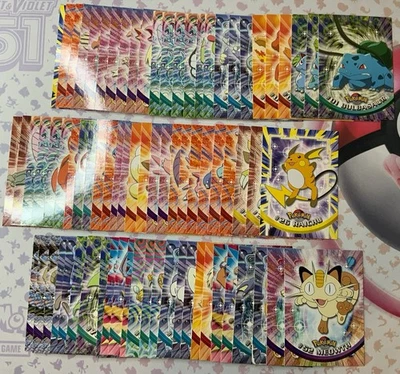 Original Pokemon Topps 1999 Series 1 Complete Base Set TV Animation 76 cards -LP - Image 1 of 4