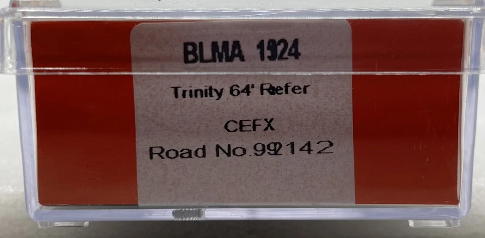 N Scale BLMA Models 15924 CEFX Trinity 64’ Reefer Refrigerator Car CEFX #992142 - Image 2 of 4