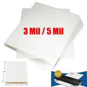 3Mil 5Mil Clear Thermal Laminating Pouches Letter 9"x11.5" Size Laminator Sheets