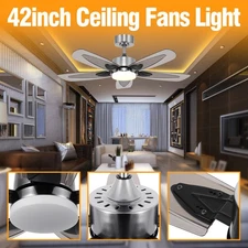 42'' Ceiling Fan with Dimmable LED Light & Remote Ceiling Fan Pendant Lamp