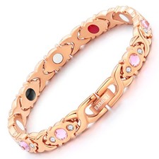 Ultra Strength Magnetic Bracelet for Woman - 3,500 Gauss Per Magnet -Crystal ...