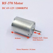 24mm RF370CA Elektromotor DC 6V 9V 12V 12000RPM für elektronische Geräte