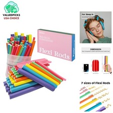 Gorgeous 7'' Flexi Rod Hair Curlers - 47 pcs Set for Beautiful, Healthy Curls