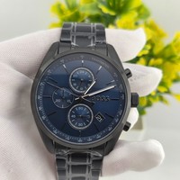 NEW HUGO BOSS 1514314 MENS CHRONOGRAPH WATCH BLUE DIAL BLACK BRACELET GENUINE