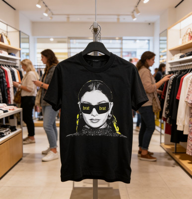 VTG Charli XCX BRAT BRAT Album Cotton Black T Shirt S-5XL