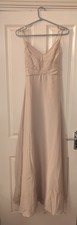 ASOS Design Blush Pink Bridesmaid Dress With Tie Waist Size 10