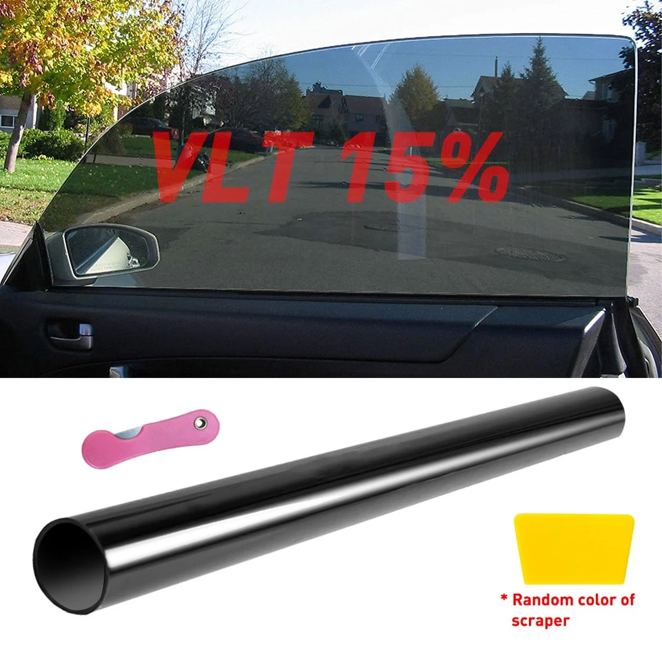 Rollo de tinte de ventana sin cortar 15 % película comercial VLT coche 10' pies 20" 10' pies x pies Univer Foto 4 de 4