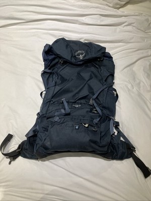 OSPREY Rook 65 Hiking Backpack/Ruck Sack Blue + RAIN COVER - great ...