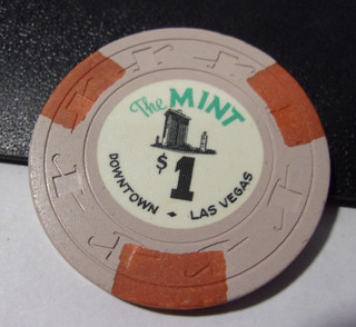 THE MINT HOTEL CASINO $1 hotel casino gaming poker chip Las Vegas NV