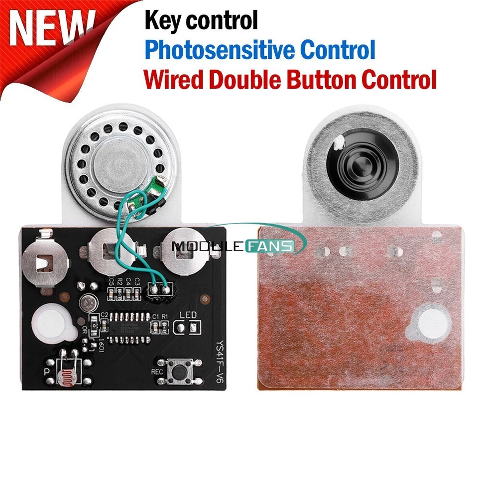 30s Recordable Voice Chip Sound Module Musical DIY Greeting Card Music Box Lot - Image 3 of 4