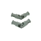 2x Lego Technic Cardan Joints 4L Old Light Grey Universal Joint 91 90 9244c01