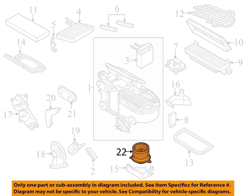 Ford Transit Connect 2012 calefacción ventilador de aire acondicionado motor OEM 122 k millas - LKQ406018146 Foto 4 de 4