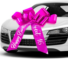 Happy Birthday Car Bow Sweet 16 Big Car Pull Bow 30 Inch Giant Car Gift Wrapp...
