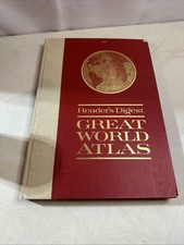 Readers Digest Great World Atlas 1963 First Edition 11x16 Large Hardcover Book