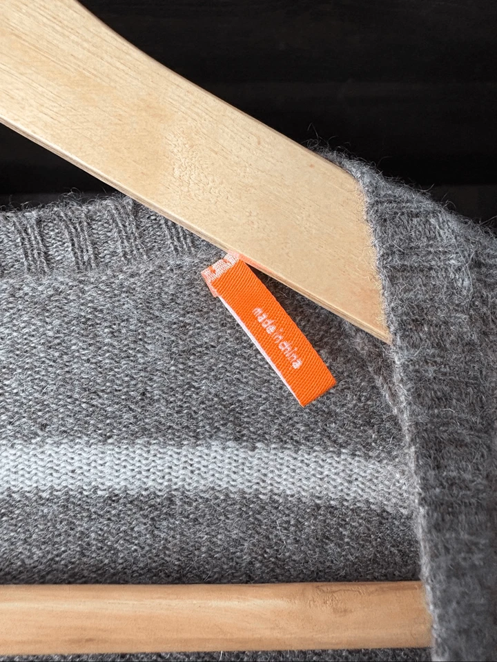 Christopher Fischer Marrón y Tostado Rayas Cachemira Frente Abierto Cárdigan Suéter Med Foto 4 de 4