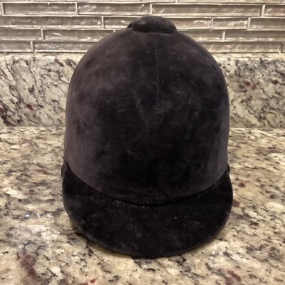 Vintage Tress & Co London Black Velvet Equestrian Riding Hat Made in England