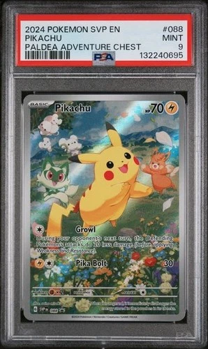 2024 Pokemon Svp En-sv Black Star Promo 088 Pikachu Paldea Adventure Chest PSA 9