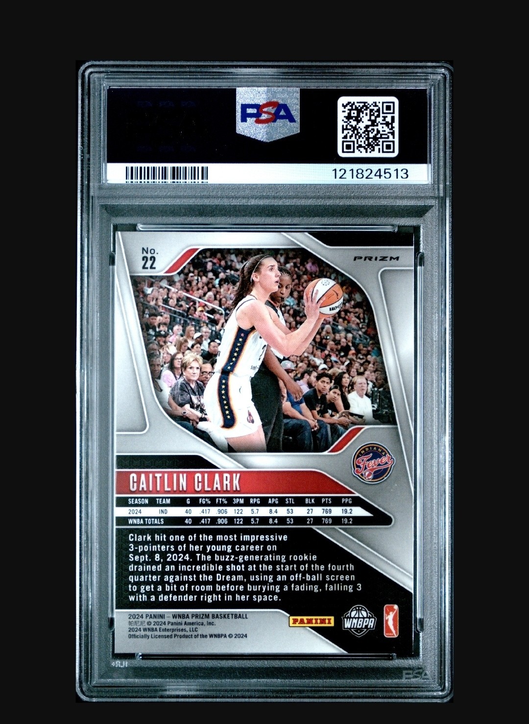 🔥 2024 Prizm WNBA Caitlin Clark Blue Velocity PSA 10 Rookie 22 view 2