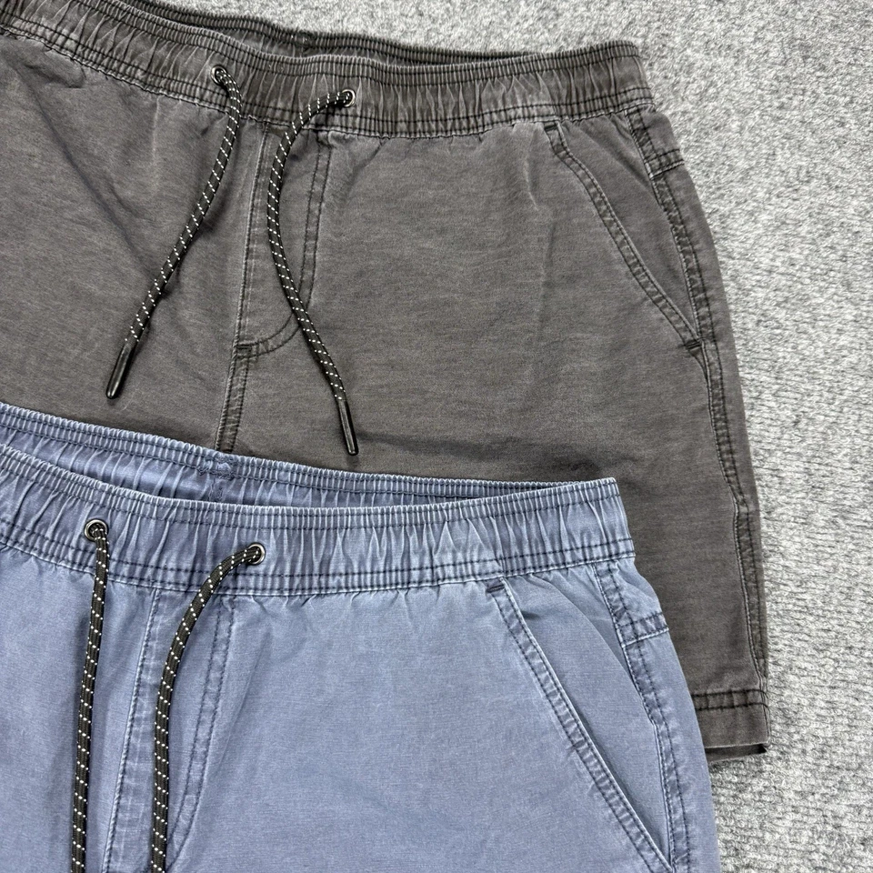 Pantalones Cortos Bear Bottom (2) Para Hombre Grandes Azul Negro 5.5" Rendimiento Elástico Cordón Foto 3 de 4