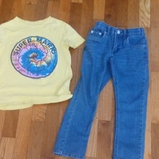 Super Mario Yellow T-Shirt and Blue Jeans Set boy 6