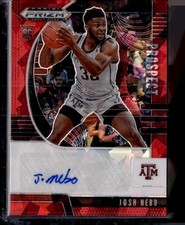 2020 Panini Prizm Draft Picks Collegiate Josh Nebo Prospect Autographs Red Ice
