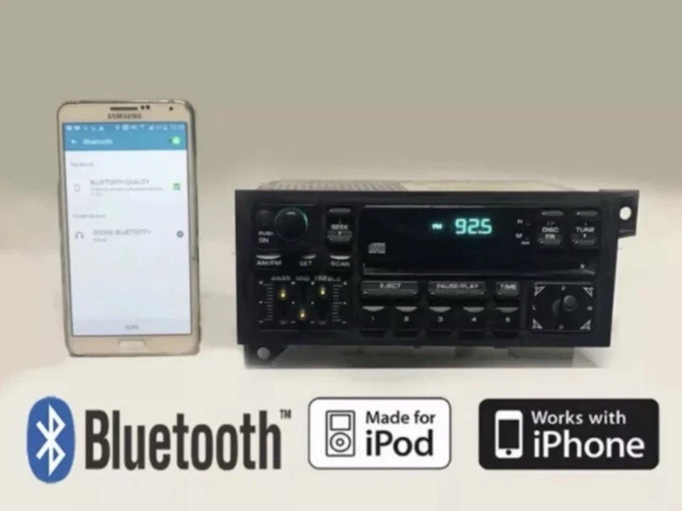 ✅85-00 道奇 RAM 2500 克莱斯勒 JEEP CHEROKEE WRANGLER RAM CD 蓝牙 Oem 收音机 — 第 2/3 张图片