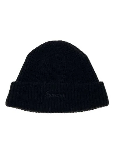 Supreme 22Aw Loose Gauge Beanie Knit Cap Free Acrylique Noir Homme AEi14
