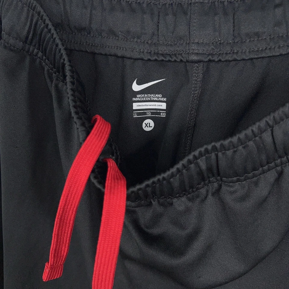 Nike Pants Mens XL Black Red Track Performance Warm Up Athletic Swoosh Street - Image 4 of 4