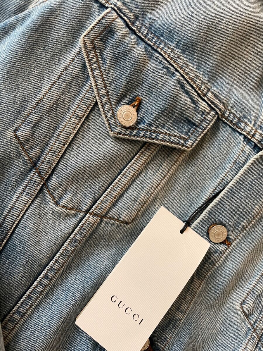 Gucci SS17 Men's Oversized Denim Jacket L'Aveugle Par Amour Gucci SS17 Men's Oversized Denim Jacket L'Aveugle Par Amour