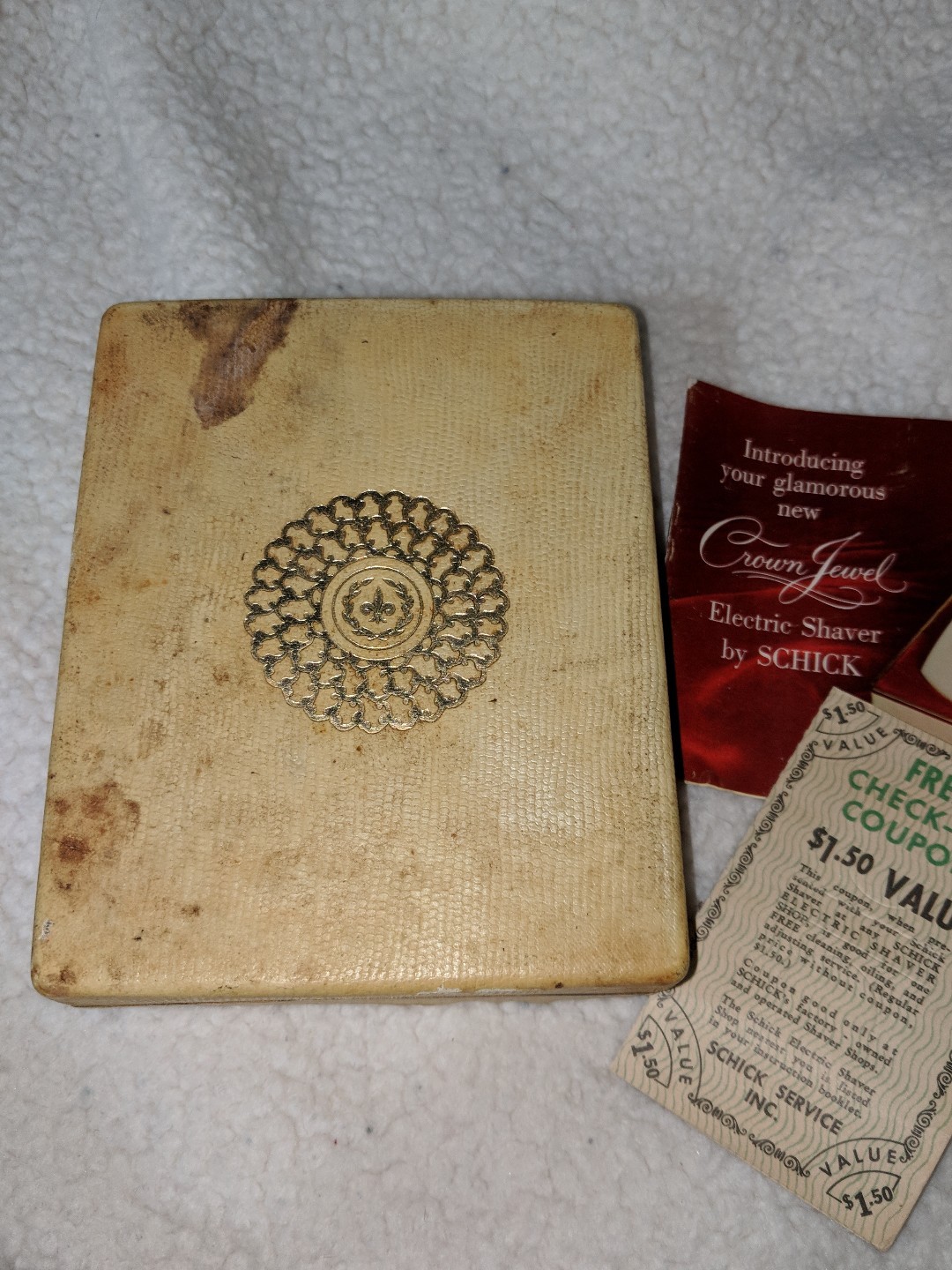 Lady Schick Crown Jewel Electric Shaver Rhinestone Model 100 Vintage 