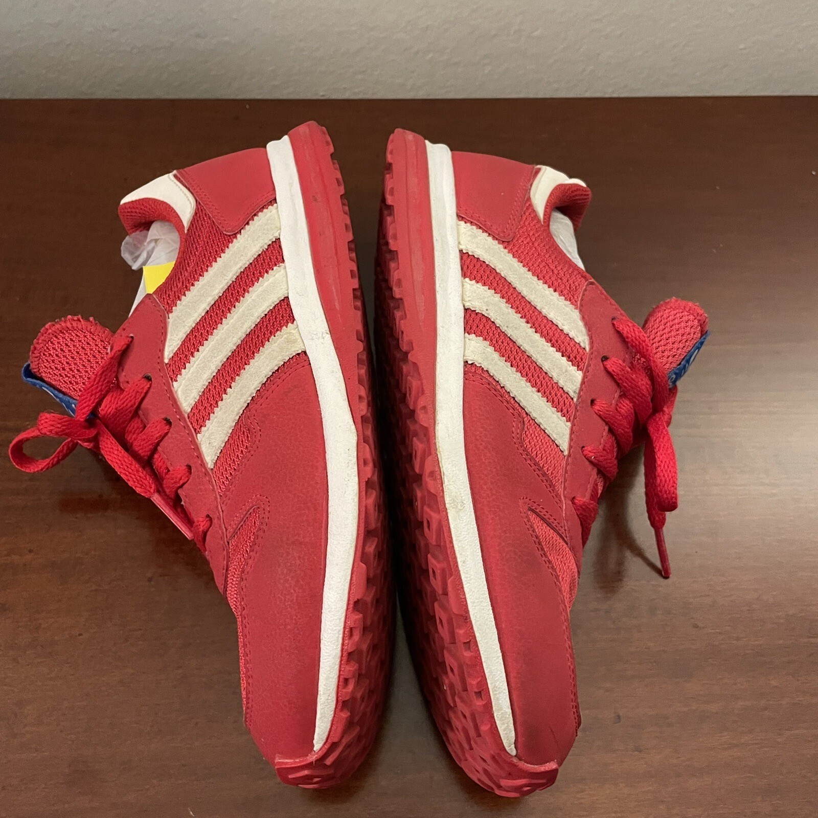 Vintage Adidas Ortholite Sports Red Shoes with Red Soles Size 4 eBay
