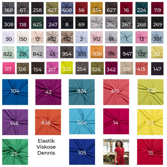 Viscose Jersey - DENNIS - in 68 Beautiful Colors - Weight: 230g-100cm Steps-