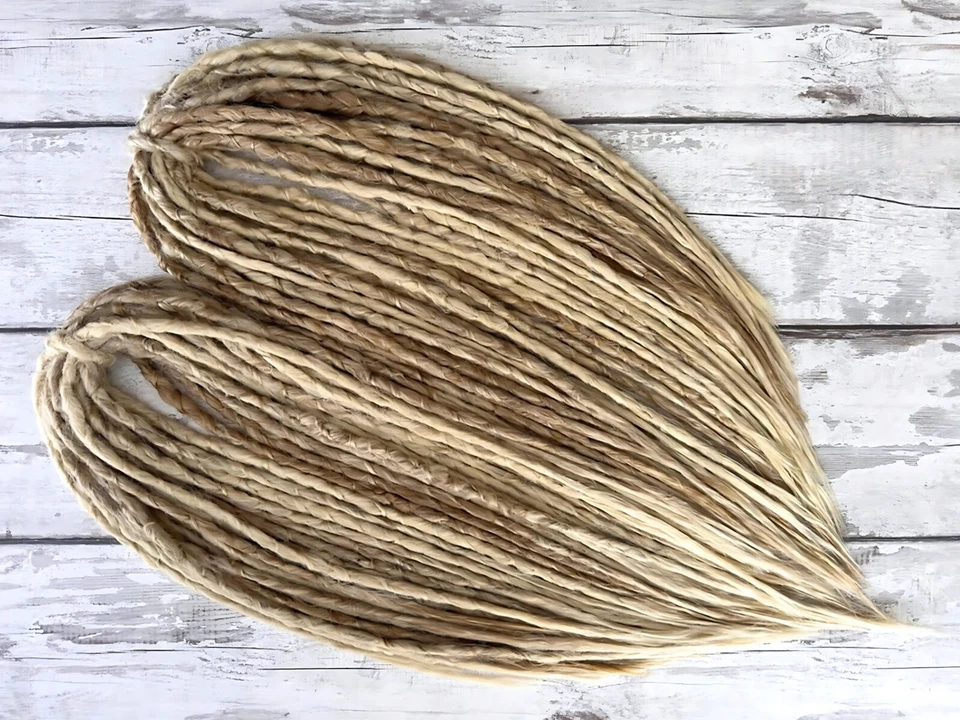 Extensiones de cabello rastas de ganchillo sintético de doble extremo rubio Dreads Foto 4 de 4