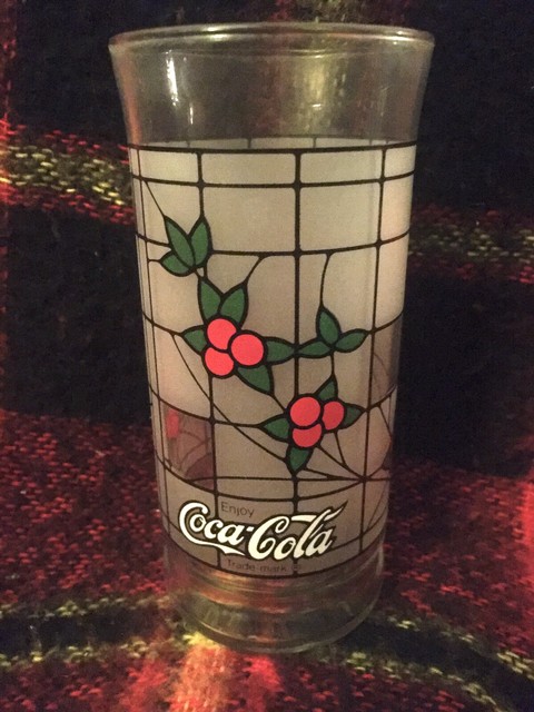 tiffany style coca cola glasses