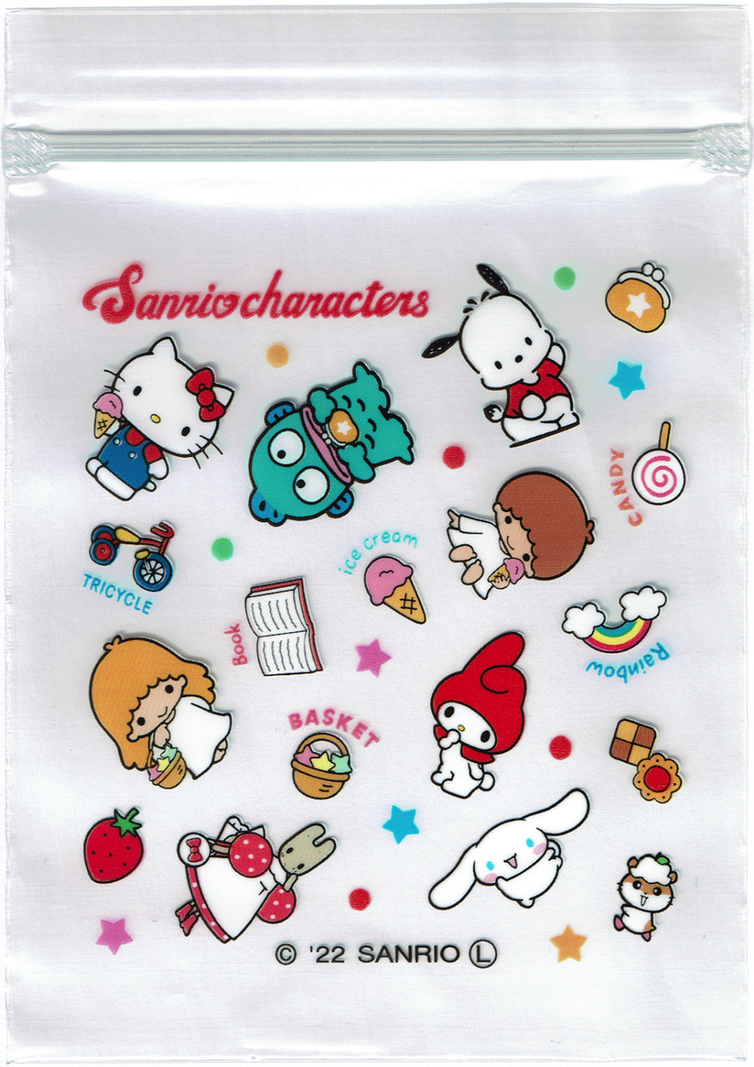 Sanrio Characters Kawaii Mini Zip Lock Pouch Bags - set of 3 pieces from  Japan