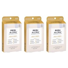 Voesh Pedi In A Box 6 In 1 Deluxe Pedicure Milk  Honey Pack Of 3