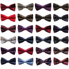 3 PCS Men Polka Dots Paisley Floral Bowtie Wedding Party Tuxedo Bow Neck Tie