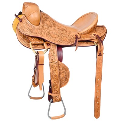 Premium Western Leather Saddle with Skirting   Durable & Stylish