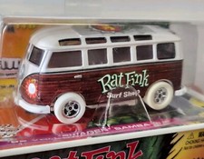 Auto World iWheels Xtraction Rat Fink '65 Volkswagen Samba Bus Slot Car NEW RARE