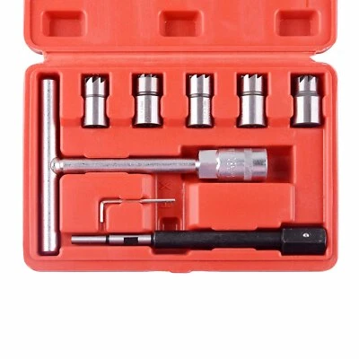 Universal 7pc Diesel Injector Seat Cutter Set Kit Delphi Bosch Cars Vans